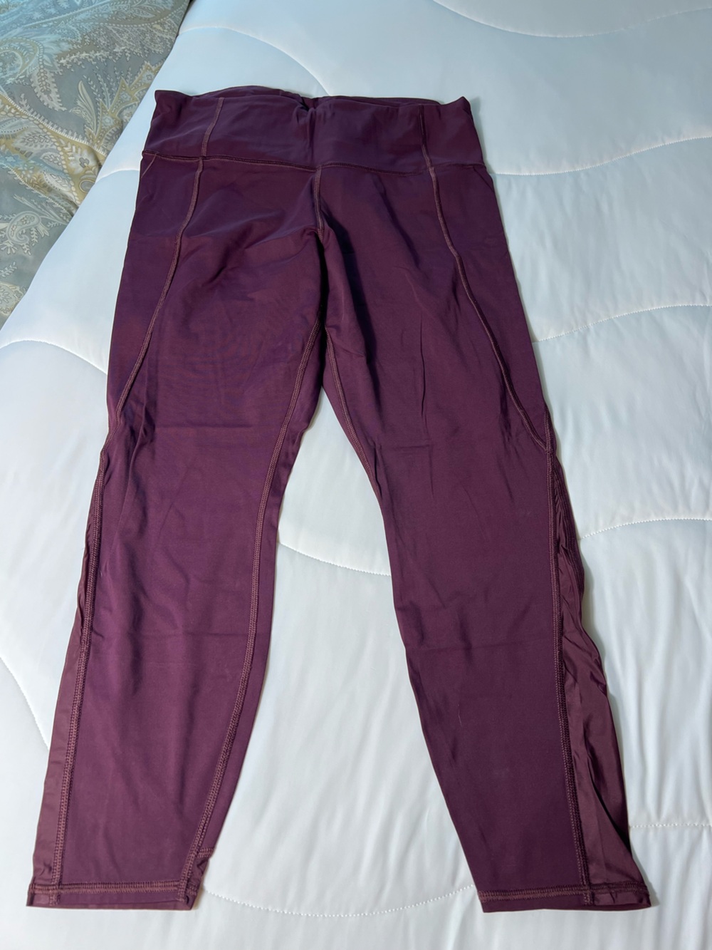 Athleta Wine Burgundy High-Rise Leggings